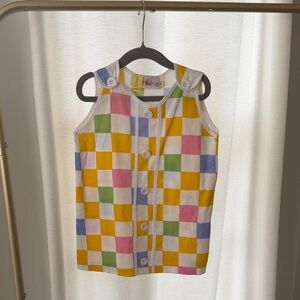 Colorful Checkered Kids Dress